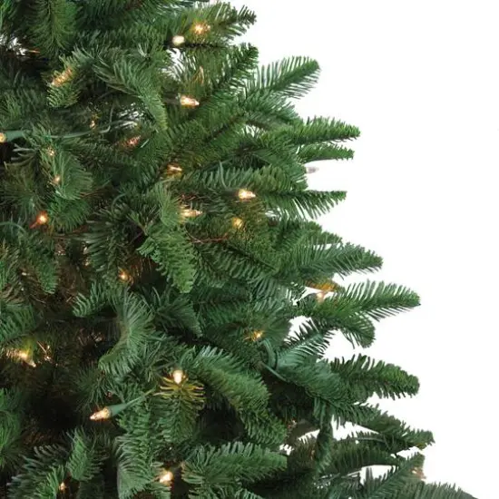 4.5ft. Pre-Lit Sierra Norway Spruce Artificial Christmas Tree in Planter, Clear Lights {8}