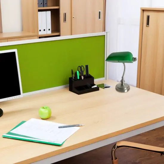 Simple Designs 9" Traditional Banker's Lamp with Glass Shade Green {5}