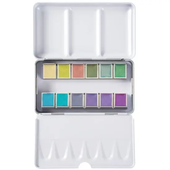 12 Half Pans Iridescent Watercolor Set by Artist's Loft&trade; {9}