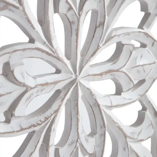 Habitat Augustus White Leaner Wood Wall Medallion {7}