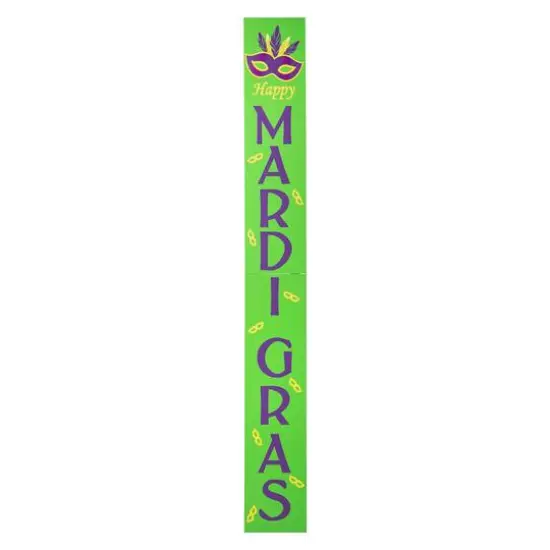 Glitzhome&reg; 60" Mardi Gras Wooden Porch Sign {1}