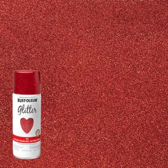 Rust-Oleum&reg; Glitter Spray Paint Red {4}
