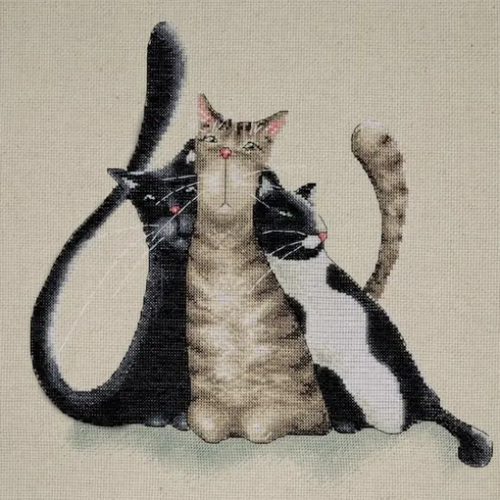 Design Works&trade; Kitty Trio Counted Cross Stitch Kit {3}