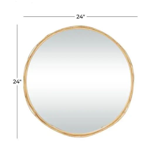 Gold Metal Glam Wall Mirror, Set of24" x 24" x 3" {6}