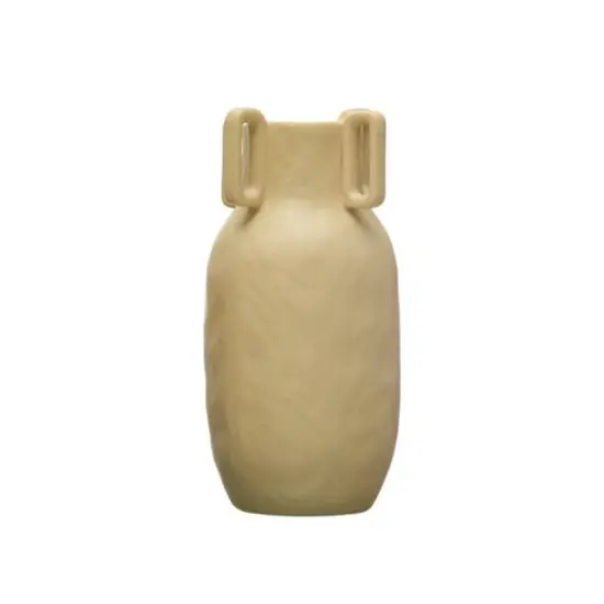 Hello Honey&reg; 10" Cream Sand Finish Modern Stoneware Vase {1}