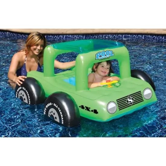 Swim Central 41" Green Swimming Pool All Terrain Vehicle Float for Children {3}