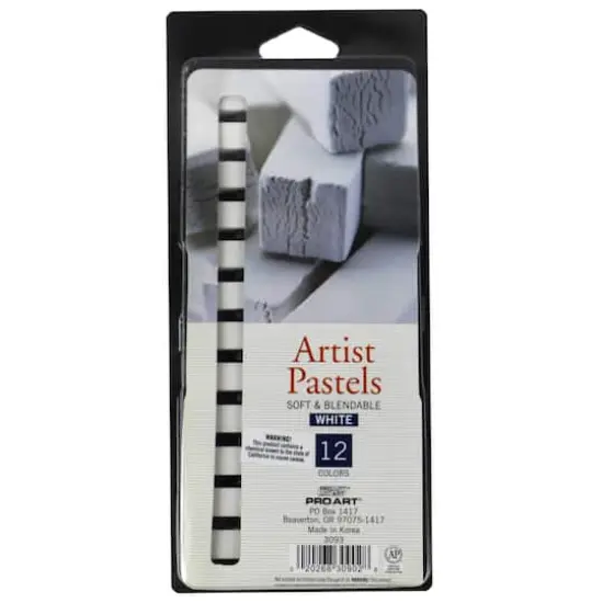 Pro Art&reg; White 12 Piece Square Artist Pastels {1}