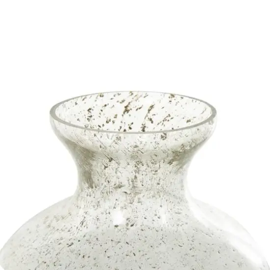 16.5" Clear Speckled Glass Vase {6}