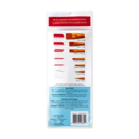 Golden Taklon Variety 7 Piece Brush Set by Craft Smart&reg; {4}