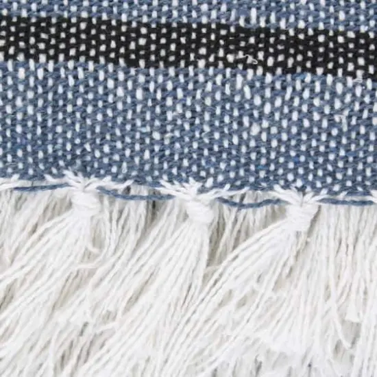 DII&reg; French Blue Farmhouse Woven Throw {3}