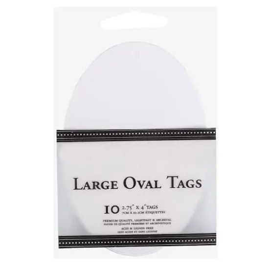 JAM Paper White Large Oval Gift Tags, 10ct. {4}