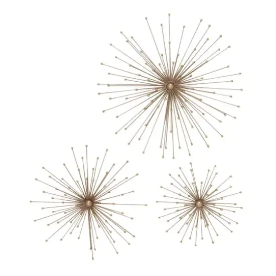 Gold Metal Modern Wall D&eacute;cor Set {1}