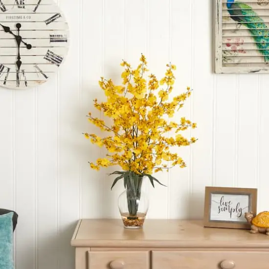 2.5ft. Yellow Dancing Lady Arrangement in Vase {5}