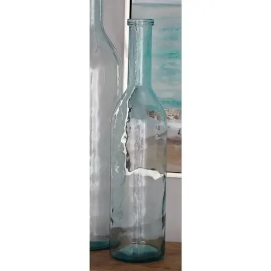30" Aquamarine Farmhouse Glass Vase {6}