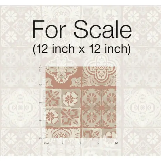 RoomMates Marrakesh Tile Peel & Stick Wallpaper Clay/Gray {7}