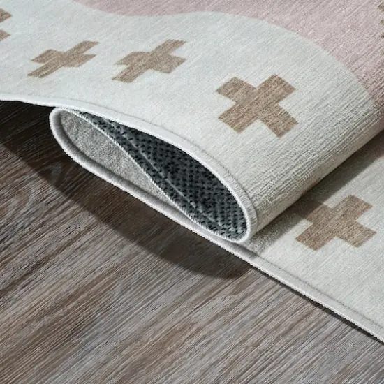 My Magic Carpet Nordic Weave Washable Rug Petal Pink {4}