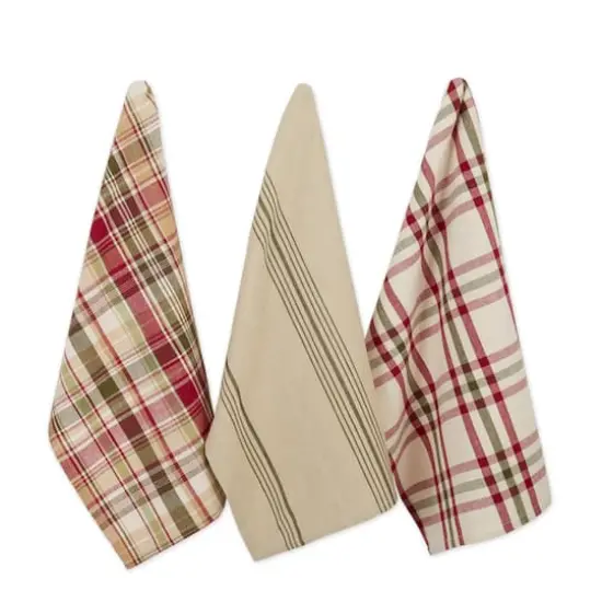 DII&reg; Give Thanks Plaid Dishtowel Set {1}