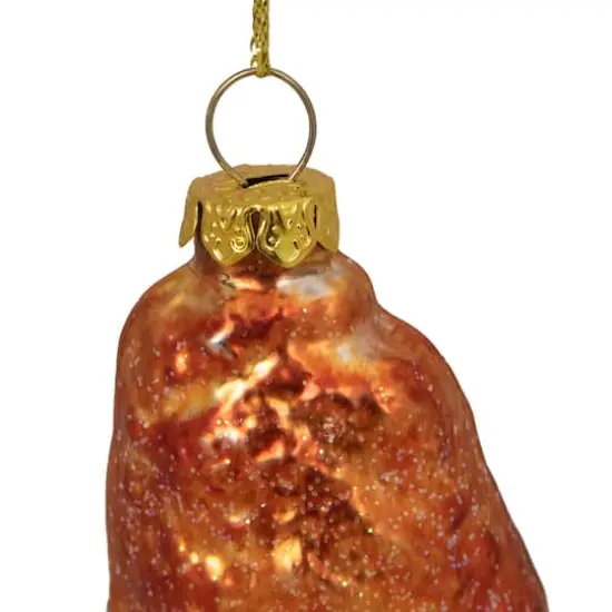 4.5" Glitter Glass Buffalo Chicken Wing Ornament {8}