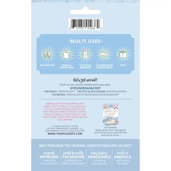 Willowbrook&reg; Fresh Scents&trade; Watermark Fragrance Sachets {5}