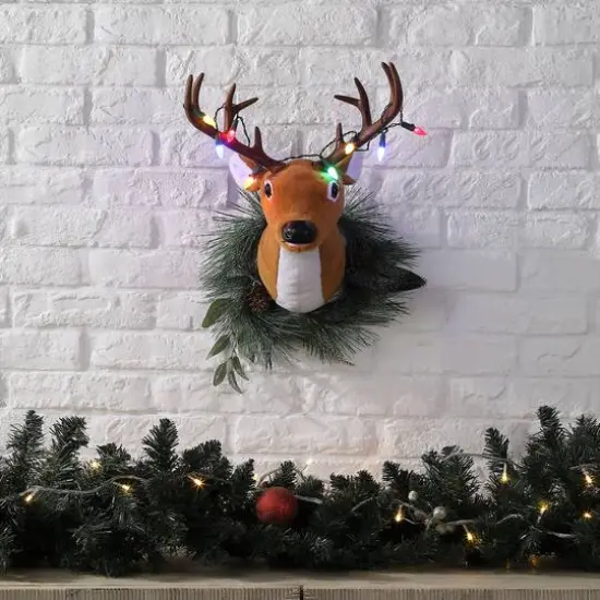 20" Motion Activated LED Singing Reindeer {3}