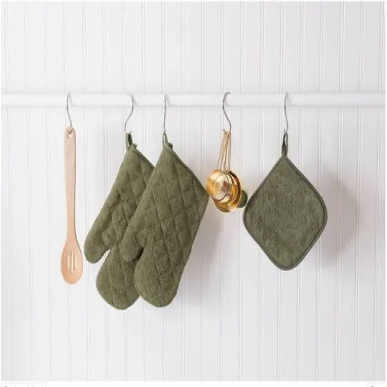 DII&reg; Terry Oven Mitts, 2ct. Sage {5}