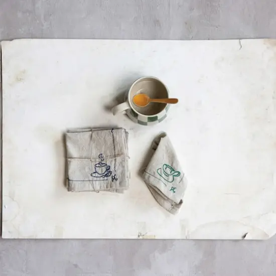 Hello Honey&reg; Coffee & Tea Cotton & Linen Cocktail Napkins, 4ct. {3}