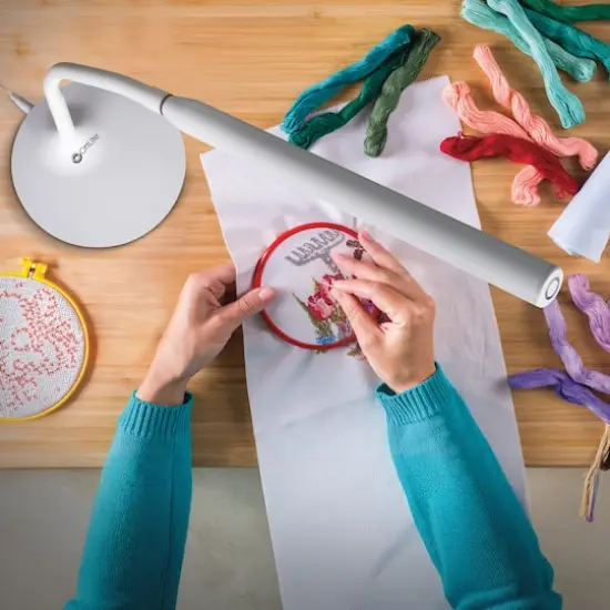 OttLite&reg; Extended Reach LED Desk Lamp White {3}