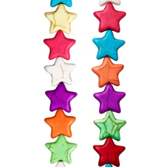 Colorful Reconstituted Star Beads, 15mm by Bead Landing&trade; {1}