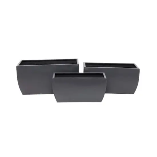 Grey Modern Planter, Set of 3" 20", 18", 16" {1}