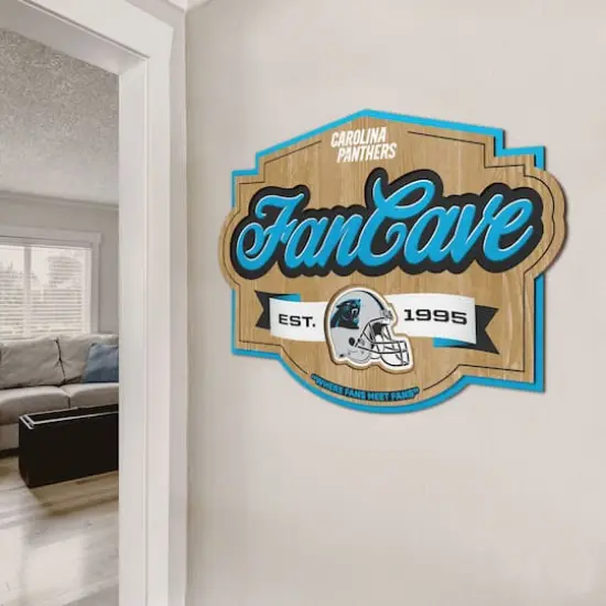 NFL Fan Cave Sign Carolina Panthers {4}