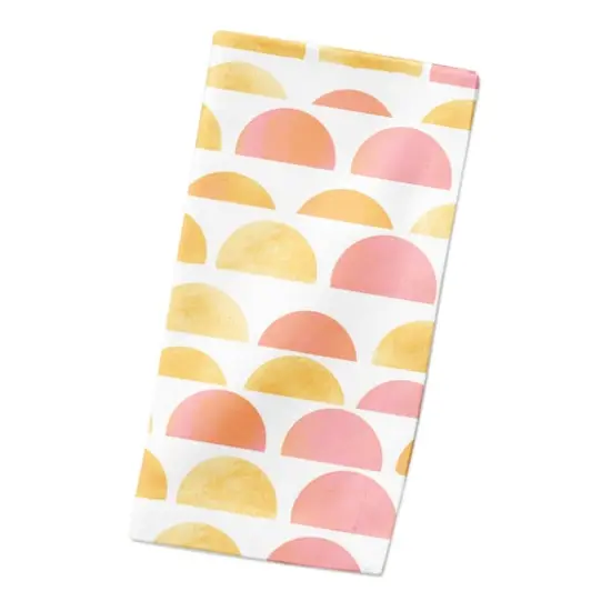 Half Circle Pattern 10" x 10" Cotton Twill Napkin {3}