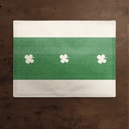 Clover Green Stripes Placemat 18" x 14" Cotton Twill Placemat {3}