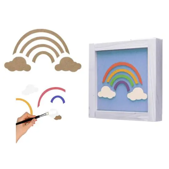 Leisure Arts&reg; Rainbow Shadow Box Kit {3}