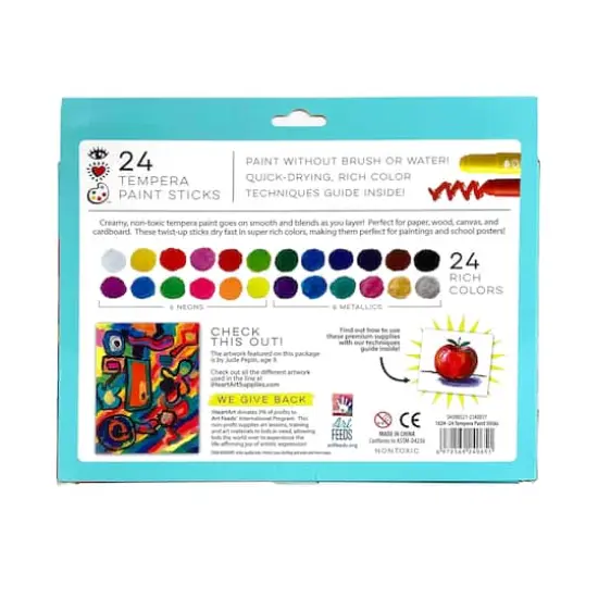 Bright Stripes 24 Tempera Paint Stick Set {3}