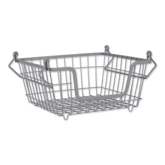 DII&reg; Small Square Metal Basket Cool Gray {7}