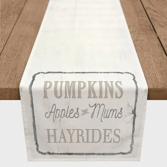 72" Pumpkins Hayrides Table Runner {4}