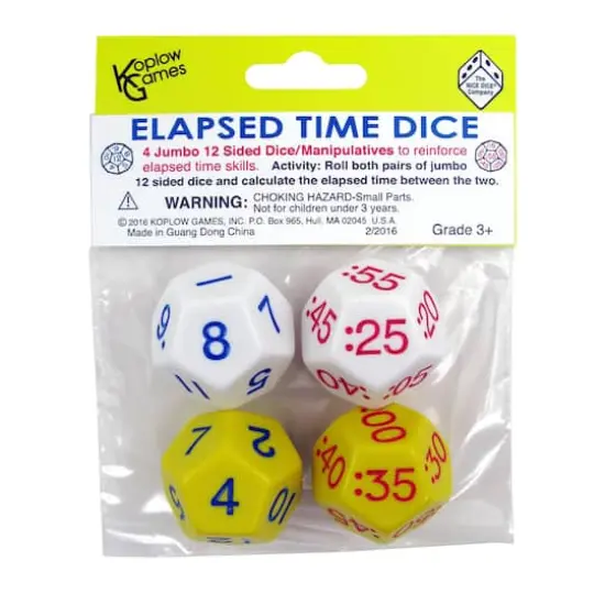 Koplow Games Elapsed Time Dice, 2 Pair {1}