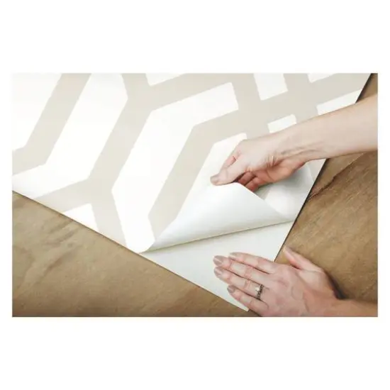 RoomMates Gazebo Lattice Peel & Stick Wallpaper Taupe {7}