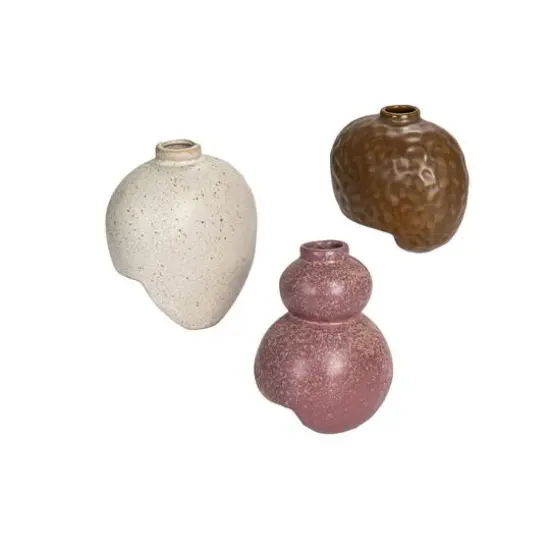 Hello Honey&reg; Multicolor Variously Shaped Stoneware Wall Vase Set {1}