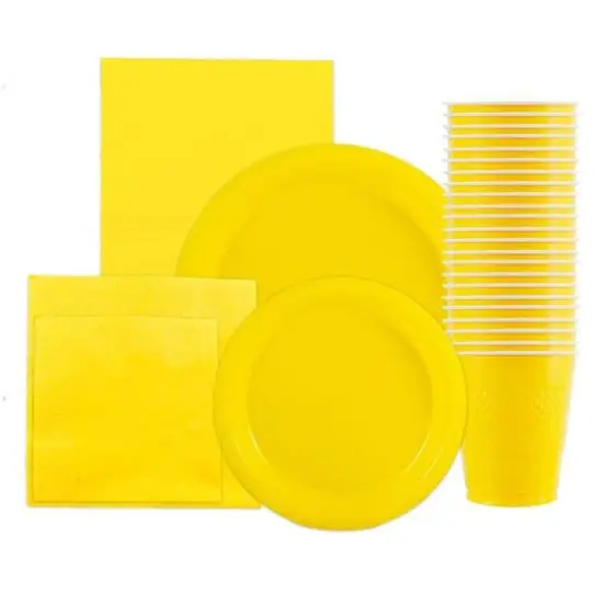 JAM Paper Party Tableware Assortment Pack Yellow {1}
