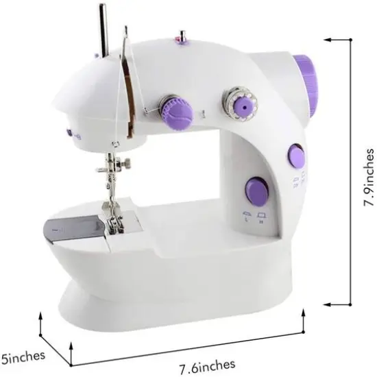 Liantral Lavender Dual Speed Mini Sewing Machine for Beginners {3}