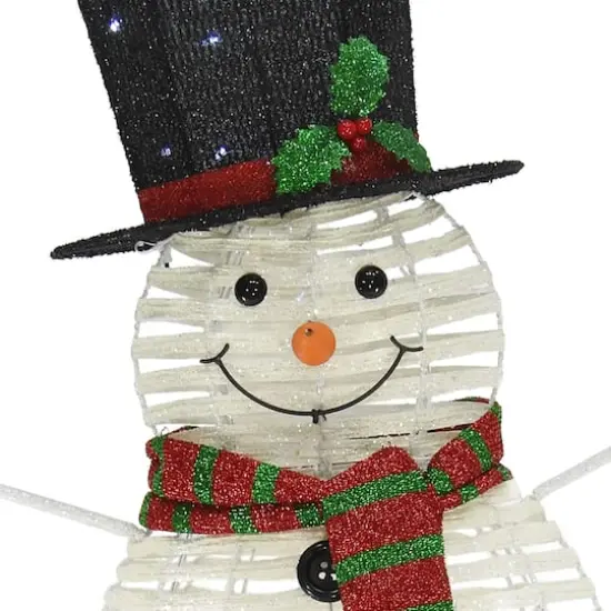4ft. Outdoor Pre-Lit Snowman with LED Lights {5}