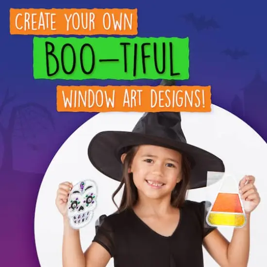 Creativity for Kids Halloween Easy Sparkle Window Art Kit {5}