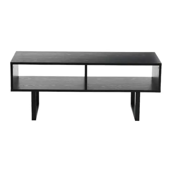 Household Essentials Jamestown Lifted Coffee Table Black Oak {5}