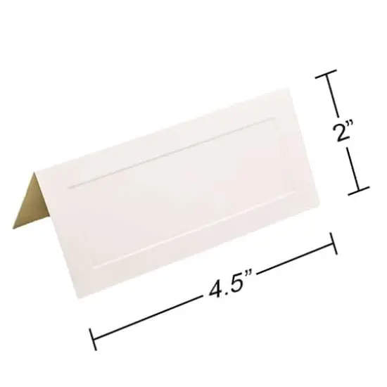 JAM Paper Embossed Border Off White Fold-Over Wedding Table Place Cards, 100ct. {4}
