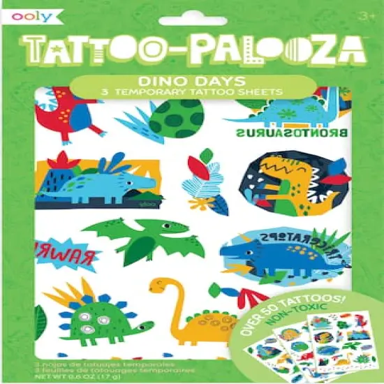 OOLY Tattoo-Palooza Dino Days Temporary Tattoo Set {1}