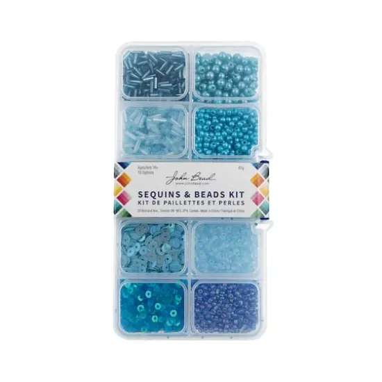 John Bead Mixed Sequins & Beads Kit Blue {4}