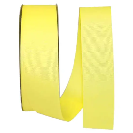 Reliant 1.5" x 50yd. Grosgrain Solid Ribbon Baby Maize {1}