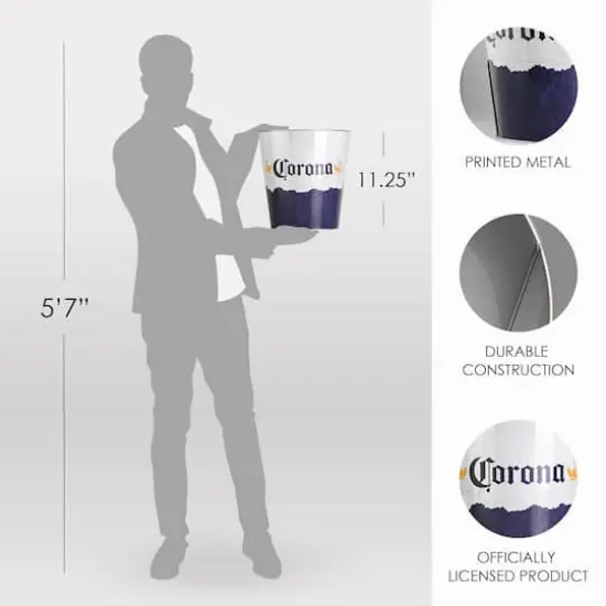 American Art D&eacute;cor&trade; 11" Corona Decorative Metal Trash Can {7}