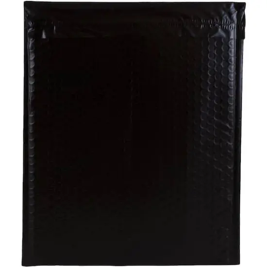 JAM Paper 10" x 13" Bubble Padded Mailers with Self Adhesive Closure, 12ct. Black Matte {4}